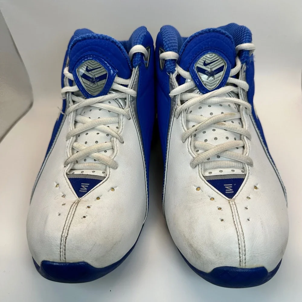 Nike‎ Shox Basketball Shoes Womens 7.5 Blue White Silver Y2K Athletic Sneakers